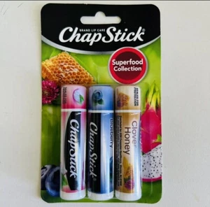Chapstick Superfood Collection Drachenfrucht Heidelbeer Kleehonig 3 Stück 4g - Bild 1 von 4