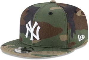 New York Yankees New Era Woodland Camuflado/Blanco 9FIFTY Gorra Snapback MLB Gorra Para Hombre - Imagen 1 de 5
