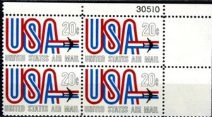 SC# C75 - 1968 20¢ Luftpost - "USA" - postfrischer 4er Block - Bild 1 von 1