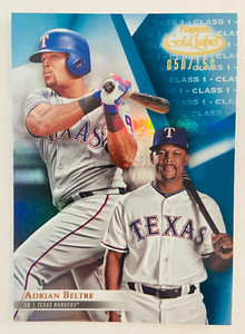 2018 Topps Gold Label ADRIAN BELTRE Class 1 Blue #'d /150 Card #93