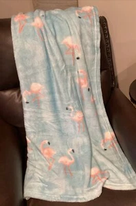 Coastal Home Flamingo Throw Blanket for Couch Bed Sofa Office-50”x80” - Picture 1 of 2