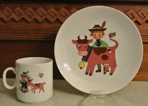 Vintage Seltmann Weiden Bavaria kid's Mug and Plate - Picture 1 of 8