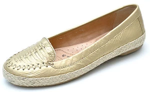 Sofft MALILA Gold Luxor Leather Flats Slip-Ons Shoes Women's 6 NEW - 1078995 - Picture 1 of 2