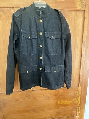 Womens Ralph Lauren Jeans Co Navy Denim Jacket Size L Pockets - Image 1 of 4