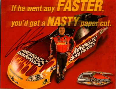 Cruz Pedregon 手工签名 8.5 x 11 生物卡 2008 NHRA Nitro The Cruzer Dragster — 第 1/2 张图片