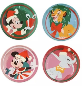 Disney Parks Christmas Plate Set Ceramic Holiday - Picture 1 of 2