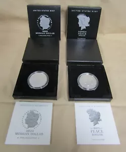 SET OF 2023-P PHILADELPHIA UNCIRCULATED PEACE & MORGAN DOLLARS OGP - Picture 1 of 8
