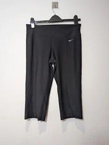 Nike Dri-Fit Leggings Womens Medium Black 3/4 Slim Fit Capri Gym Pants - Imagen 1 de 8
