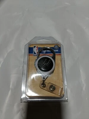 SAN ANTONIO SPURS PREMIUM METAL RETRACTABLE ID BADGE HOLDER KEY CHAIN WINCRAFT - Image 1 of 2