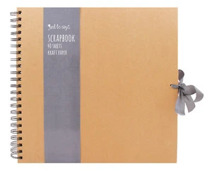 Álbum de recortes de papel Kraft cuadrado de 12" libro cinta encuadernada Wiro corbata 7562 - Imagen 1 de 1