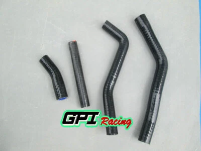 FOR YAMAHA YZ125 1996-2017 1997 1998 1999 2000 2001 SILICONE RADIATOR HOSE BLK - Image 1 of 4