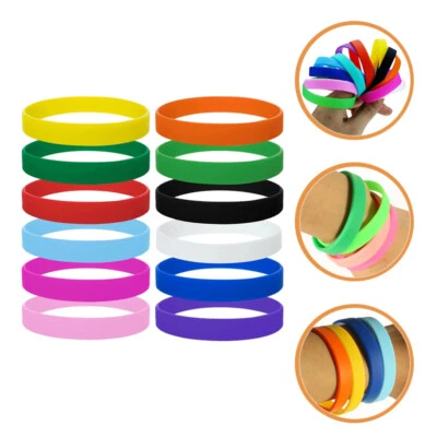 12 Pcs Elastische Haarbänder Kinder Silikon Armbänder Kinder Party Favors - Bild 1 von 4