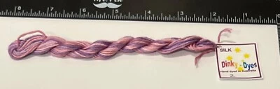 Dinky Dyes #02 Purple Haze 100% Silk Embroidery Thread 8 Mtrs Cross Stitch - Image 1 of 3