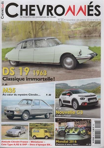 CHEVRONNES 20 CITROEN M35 1970 C3 PURETECH 82 2016 DS 19 1963 XANTIA CITROEN CX - Imagen 1 de 2