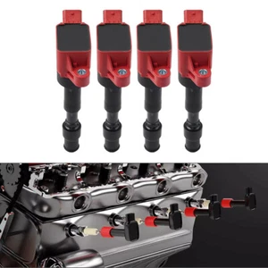 4Pcs Ignition Coil UF816 For Hyundai Elantra Sonata Kia Forte Soul Seltos Red - Picture 1 of 12