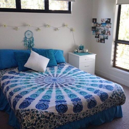 Queen Bedspread Mandala Tapestry Bed Cover Hippie Throw Beach Tapestry Coverlets