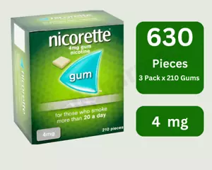 Nicorette Original Flavour Gum 4mg (210 Pieces) Expiry 2027 --3 pack - Picture 1 of 1