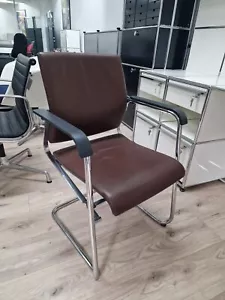 Wilkhahn - Sito 241/3 - Besucherstuhl - Leder - Braun - A198 - Bild 1 von 4