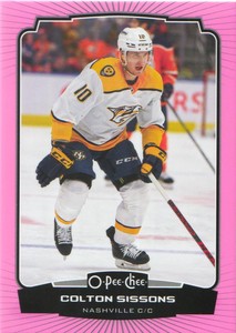 2022-23 O-Pee-Chee OPC Hockey Neon Pink #294 Colton Sissons /75