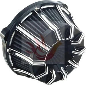 Air Filter Cleaner Intake Kit Black Cnc Cut Fit For Harley Dyna 2000-2017 - Picture 1 of 5