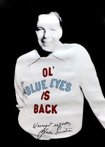STEVE KAUFMAN "SINATRA - OL BLUE EYES" | UNIQUE PAINTED CANVAS 50X36" | GALLART - Picture 1 of 4