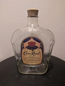 CROWN ROYAL-1 L Leere Flasche mit Korkverschluss-SCHNELLER VERSAND - Bild 1 von 2