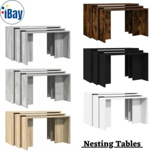 3 Pcs Nesting Coffee Tables Set Side End Nested Center Table For Living Room - Picture 1 of 42