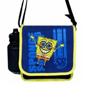 Nickelodeon Sponge Bob Squarepants Kids Blue-Yellow Lunch Bag w Water Bottle - Picture 1 of 2