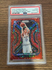 PSA 10 2020-21 Panini Prizm Aleksej Pokusevski RC Red Fast Break Rookie 264 /125 - Picture 1 of 3