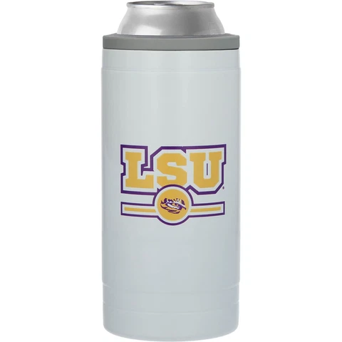LSU Tigers 12oz. Letterman Slim Can Cooler Cover