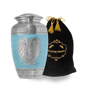 Cremation Urn for Human Ashes for Adults, Funeral Burial Handcrafted Decorati... - Foto 1 di 8
