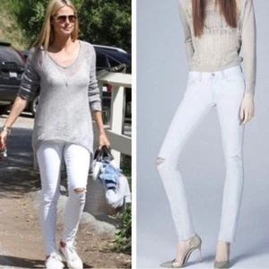 NEW! J Brand Mid Rise Jeans Skinny Leg 811 Rail Runaway Distressed Marble NWT - Picture 1 of 16