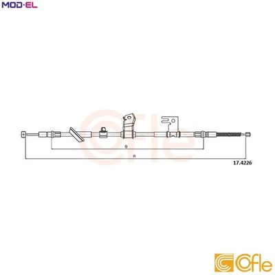 CABLE PULL PARKING BRAKE 17.4226 FOR HONDA FIT/II/MONOCAB JAZZ L13A1 1.3L 4cyl - Image 1 of 4