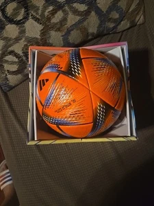 ADIDAS AL RIHLA PRO WINTER 2022 QATAR OFFICIAL MATCH BALL NEW WITH BOX - Picture 1 of 6