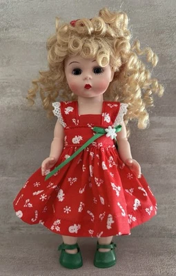 Ginny Madame Alexander 8” Muñeca Navidad Vestido Conjunto Santa Copo de Nieve Blanco Rojo Foto 1 de 4