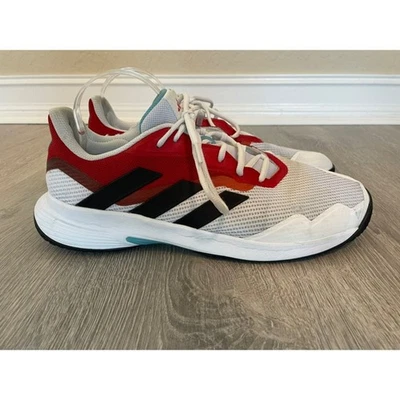 Adidas Hombre CourtJam Control Zapatilla Blanco/Rojo/Negro Talla 11.5 Foto 1 de 4