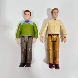 Fisher Price Loving Family Vintage Dad Man Set Of Two 6 Inch 2006 And 2011 - Picture 1 of 5