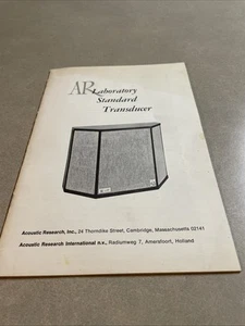 1970 ACOUSTIC RESEARCH AR-LST STANDARD TRANSDUCER BROCHURE SPEC SHEET SCHEMATIC - Picture 1 of 7