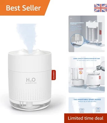 500ml Ultrasonic Cool Mist Humidifier with Night Light - Auto Shut-Off Safety - Image 1 of 4