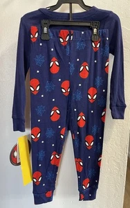 Marvel SPIDER-MAN Pajama Set For Toddlers Long Sleeves Blue Sz 4T NEW - Picture 1 of 4