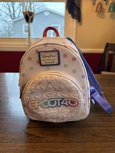 NWT Disney Parks Loungefly EPCOT 40th Anniversary Mini Backpack - Picture 1 of 7