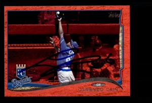 Signed Baseball Card Auto Lorenzo Cain 2014 Topps #357 Kansas City Royals Foil - Picture 1 of 2