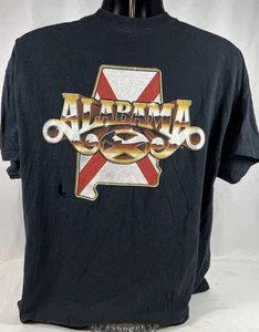 T-shirt vintage anni 2000 Alabama Band Anvil taglia (XL) rotta indossata - Foto 1 di 8