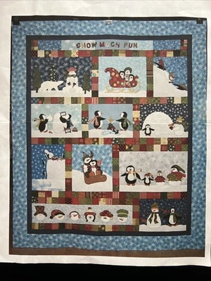 Snow Much Fun Block Of The Month Quilt Patterns Jan-Dec Winter Snowmen 1-12 Set - Image 1 of 2