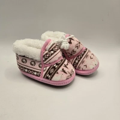 Девочек ботинки розовый искусственного меха подкладка зимняя мягкая подошва - Изображение 1 из 4