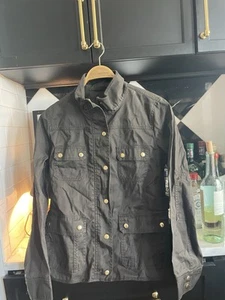 J Crew Brown Waxed Cotton Barn Chore Utility Jacket sz M - Picture 1 of 3