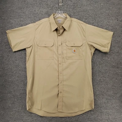 Carhartt Button Up Shirt Mens 3XL Beige Rugged Flex Collared Workwear - Image 1 of 4