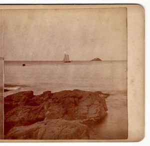 MASSACHUSETTS SV - NAHANT - Maolis Gardens Egg Rock Schoner um 1870 RAND & LATTO - Bild 1 von 3