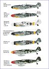 WW2 German Luftwaffe Messerschmitt Bf 109 Model Variation Picture Poster