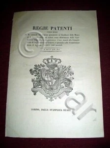 Regno di Sardegna Torino Regie Patenti Creditori Banca di S. Giorgio 1823 - Foto 1 di 1